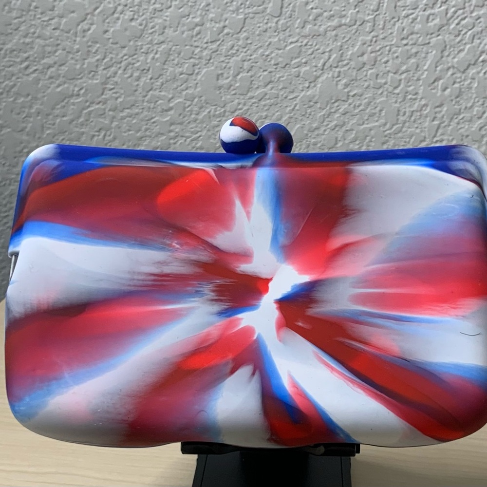 Vibrant Red, White, and Blue Clutch
